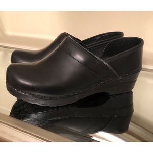 Black Dansko Leather Clogs